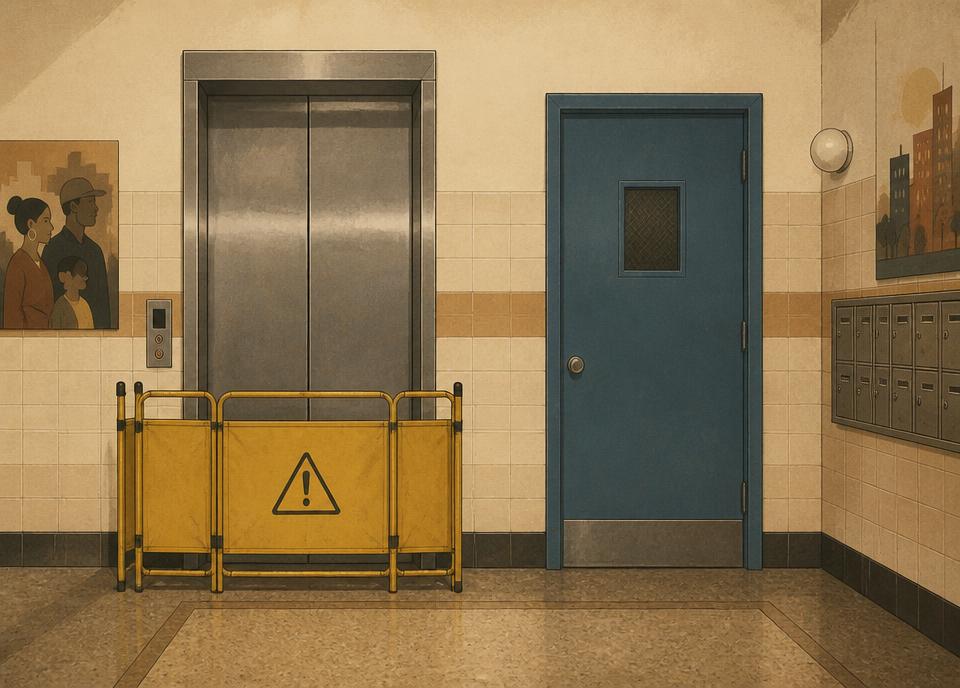 Broken elevator